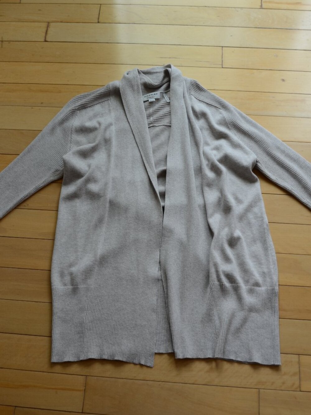 Repeat Easy Knit Cotton Blend Open Front Cardigan Size 36 / XS
